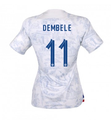 Francja Ousmane Dembele #11 Koszulka Wyjazdowych Kobiety MŚ 2022 Krótki Rękaw
